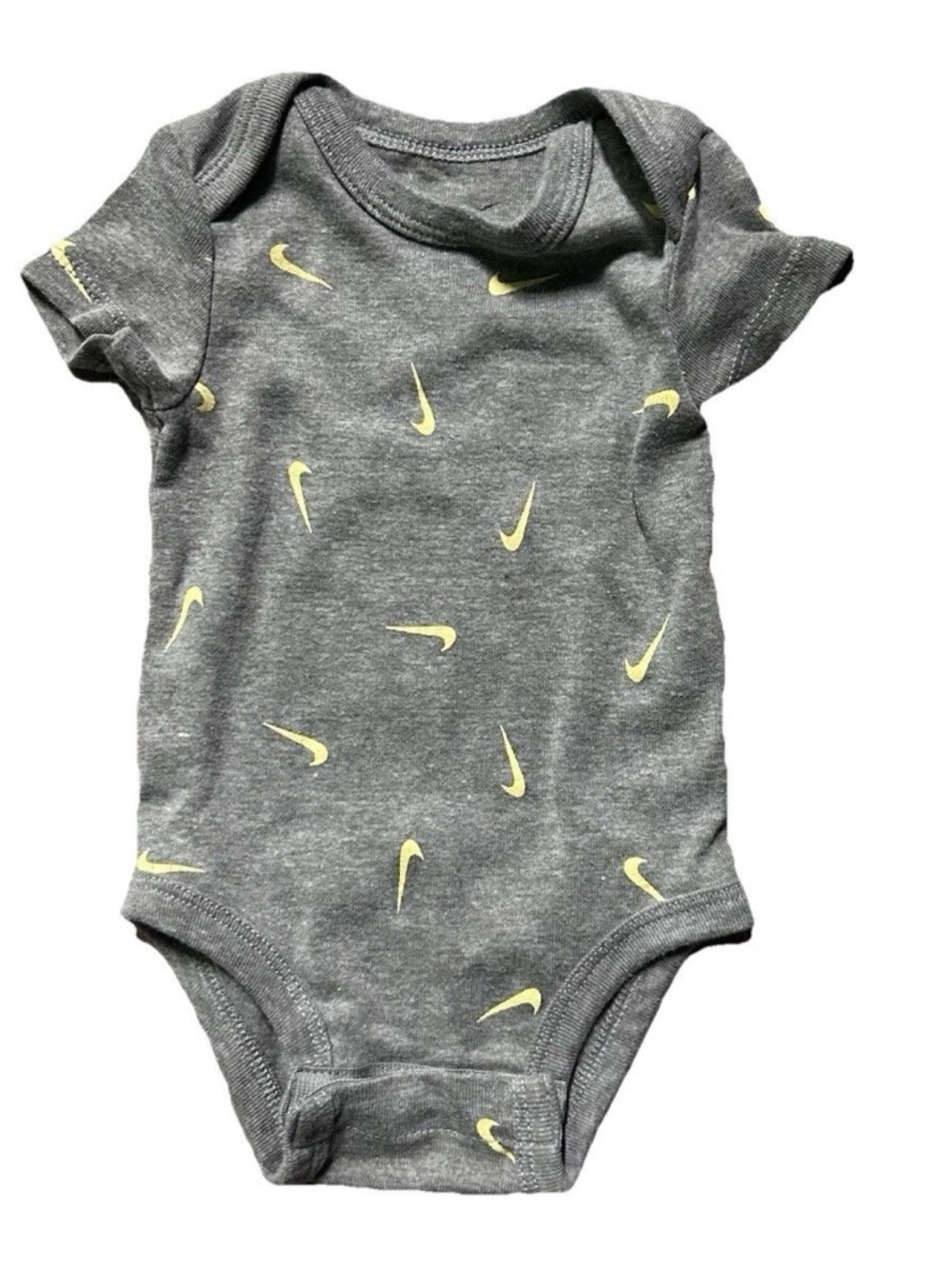 Baby Nike Bodysuits Sweatsuits Size 0-3 Months Grey Yellow Black - Picture 4 of 6